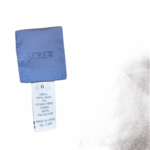 JCREW Puffy Sleeve Wool Blazer Jacket Grey Taupe 6 - Picture 4 of 8